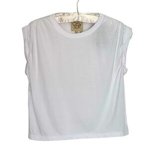 NEW Chaser‎ White rolled Sleeve Muscle Tee Size Small